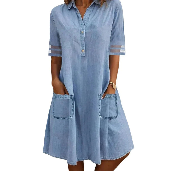 LANA™ | Ylva - Lätt och luftig denimklänning