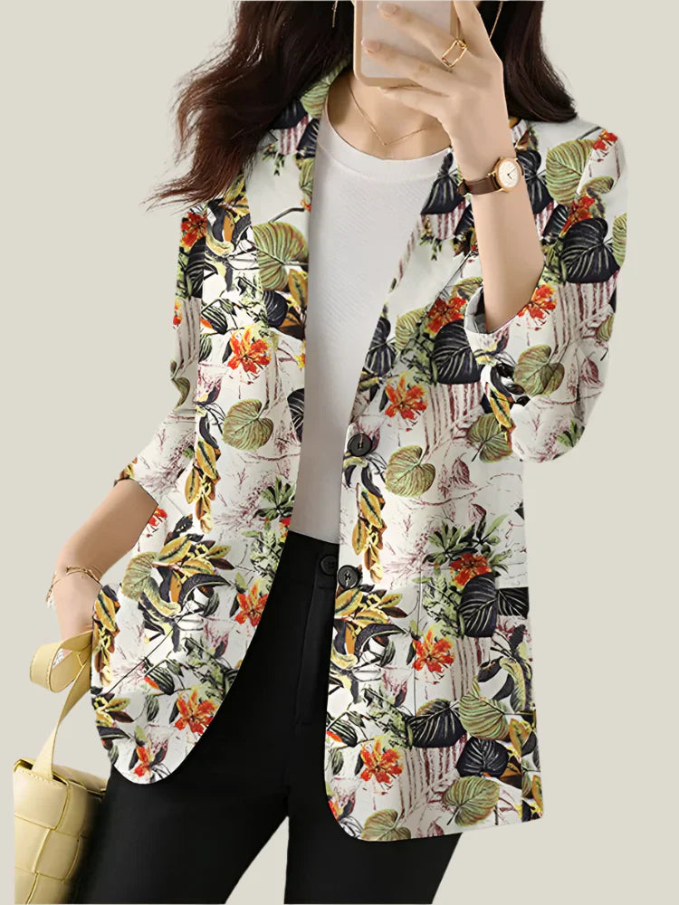 Zoe™ - Chic Blommig Tryckt Blazer