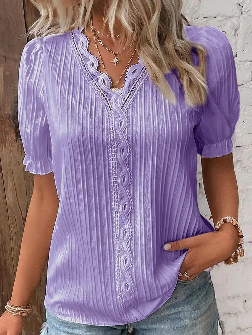 LANA™ | Mira – Feminin topp med spetsdetaljer