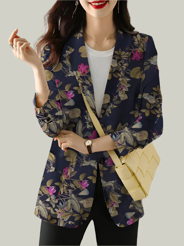 Zoe™ - Chic Blommig Tryckt Blazer