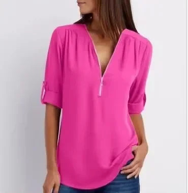 LANA™ | Ronja – Elegant topp med dragkedja