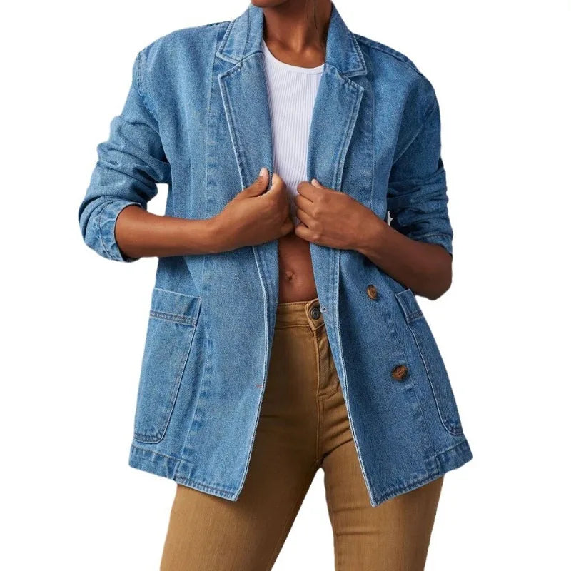 Ella™ - Stilig Denim Blazer Jacka