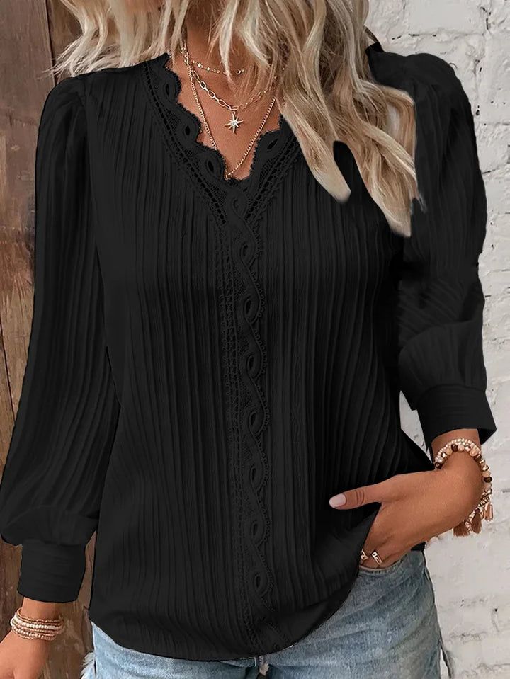 LANA™ | Mira – Feminin topp med spetsdetaljer