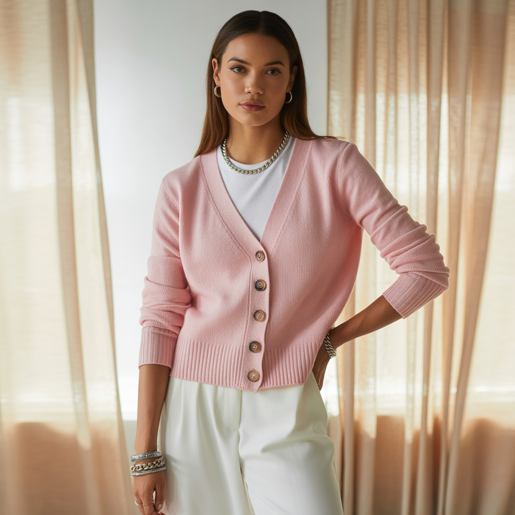 Avslappnad höstcardigan för kvinnor