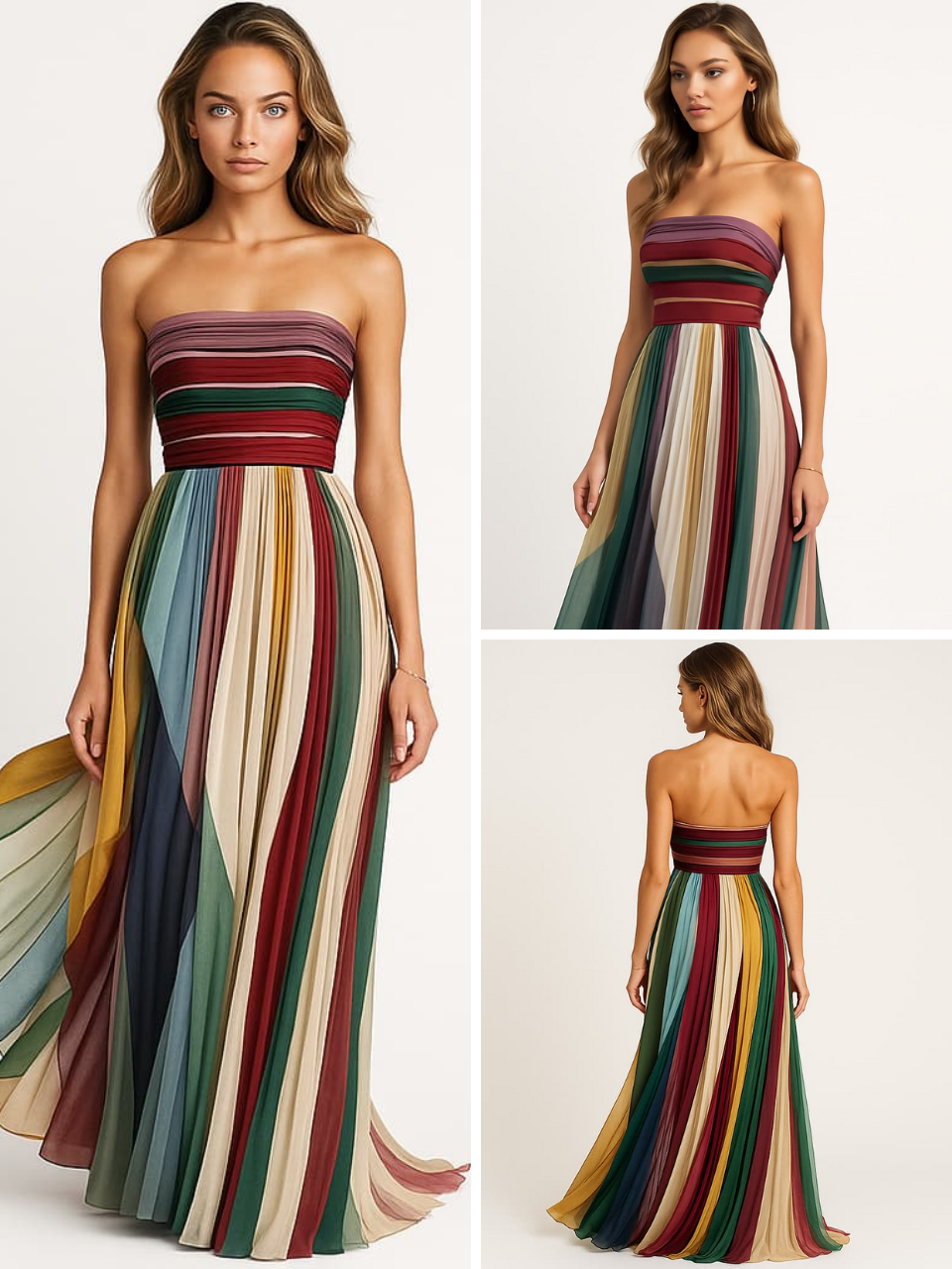 Sara – Färgglad ärmlös klänning