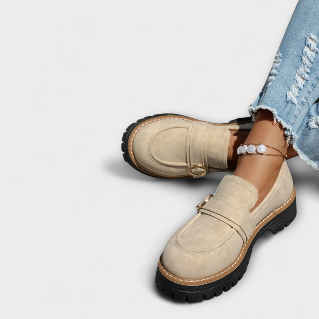 Lora – Avslappnade Loafers med Rund Tå