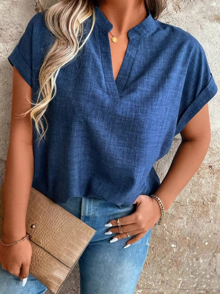 LANA™ | Elinor – Topp med mjukt fall och avslappnad v-ringning