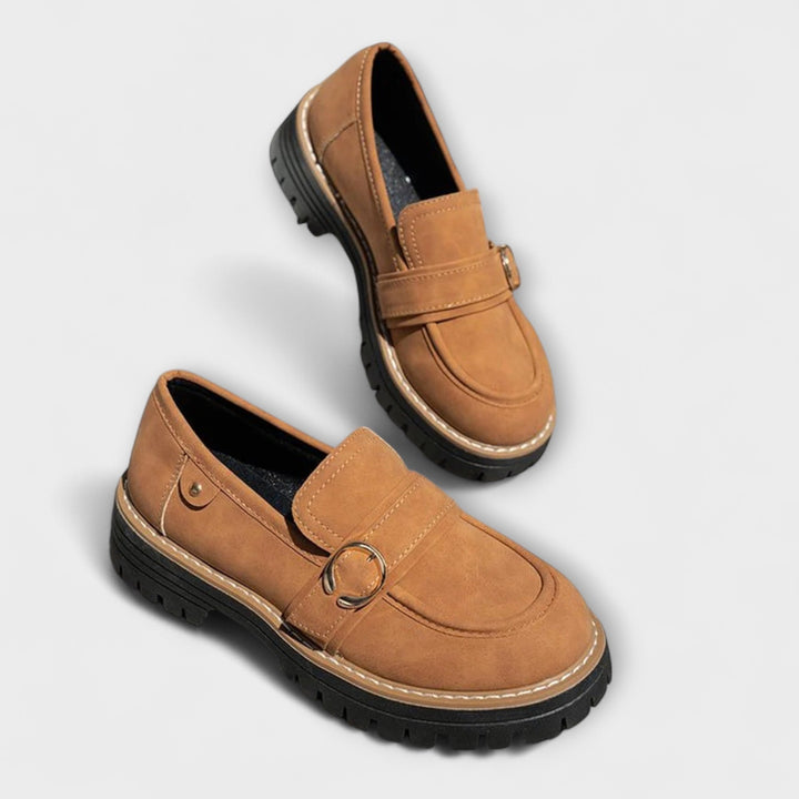 Lora – Avslappnade Loafers med Rund Tå