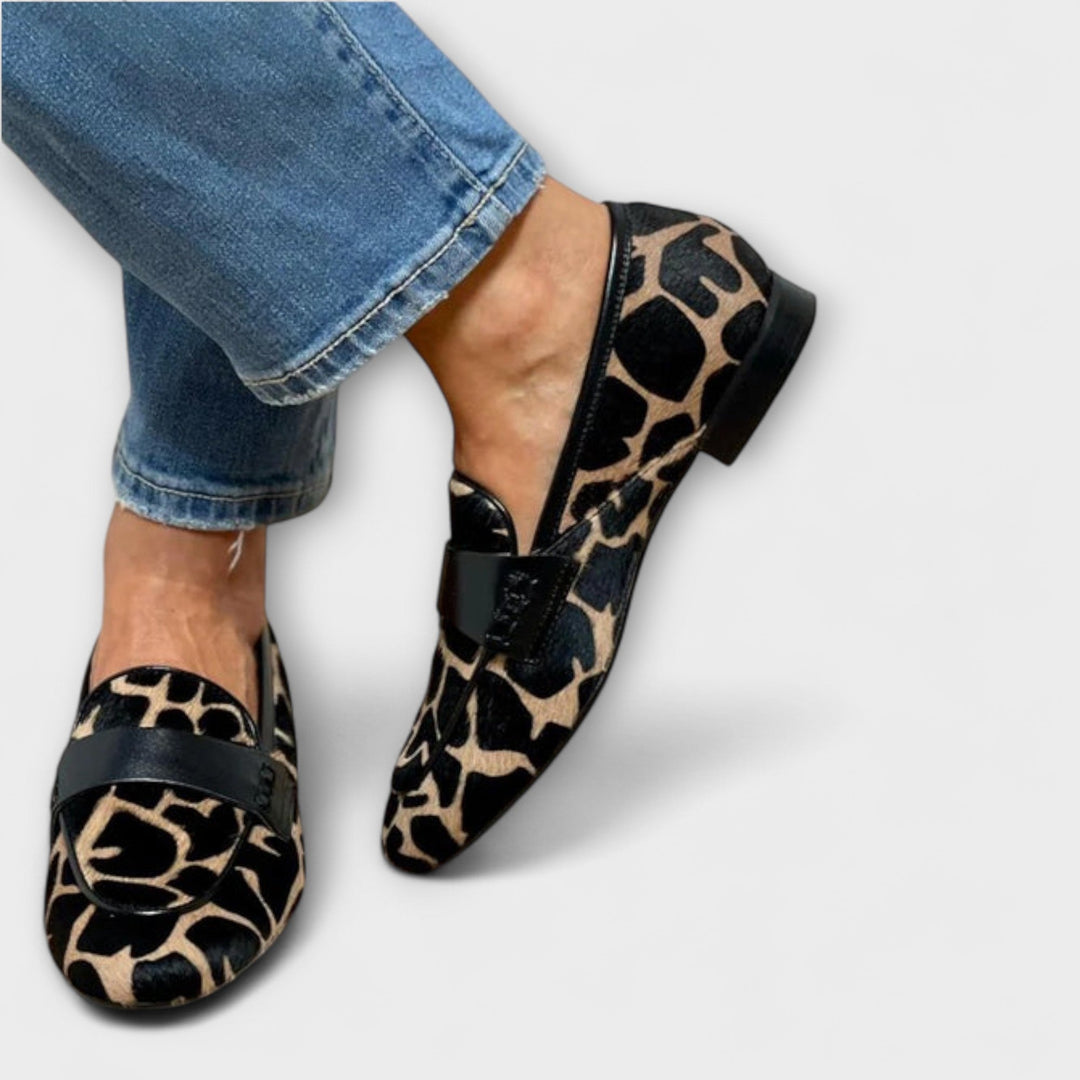 Haisley | Statement loafers med djurmönster