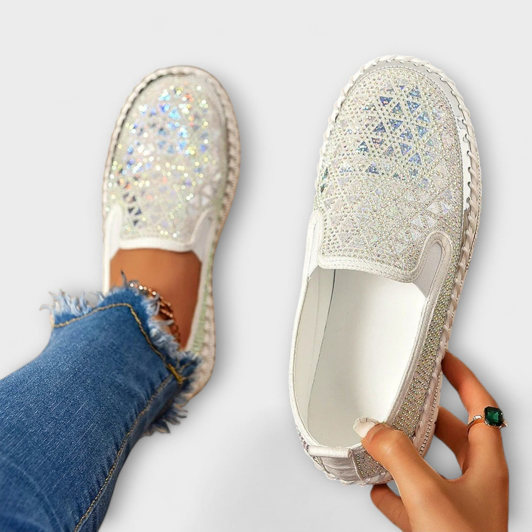 Vada | Slip-ons med lyxigt glansmönster