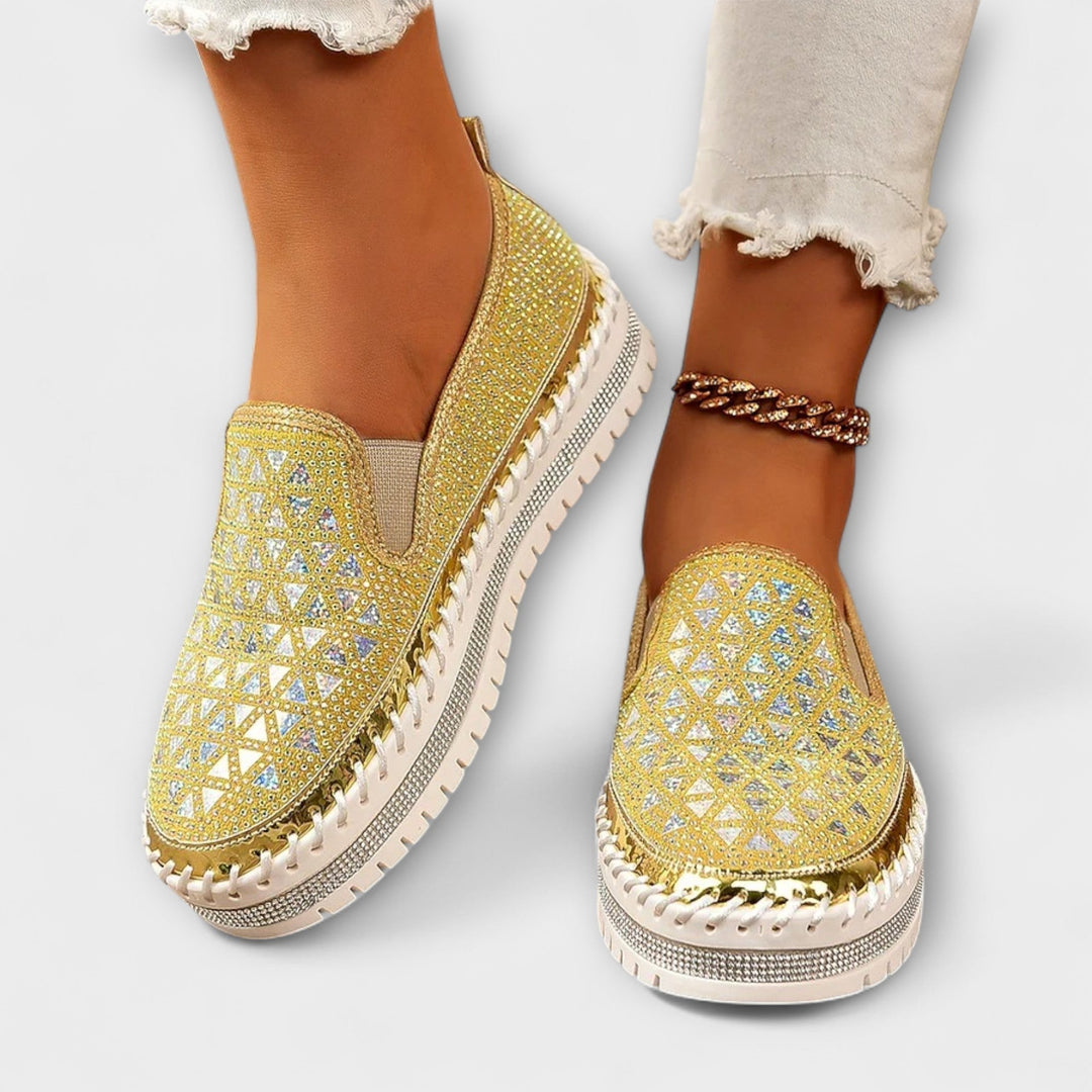 Vada | Slip-ons med lyxigt glansmönster