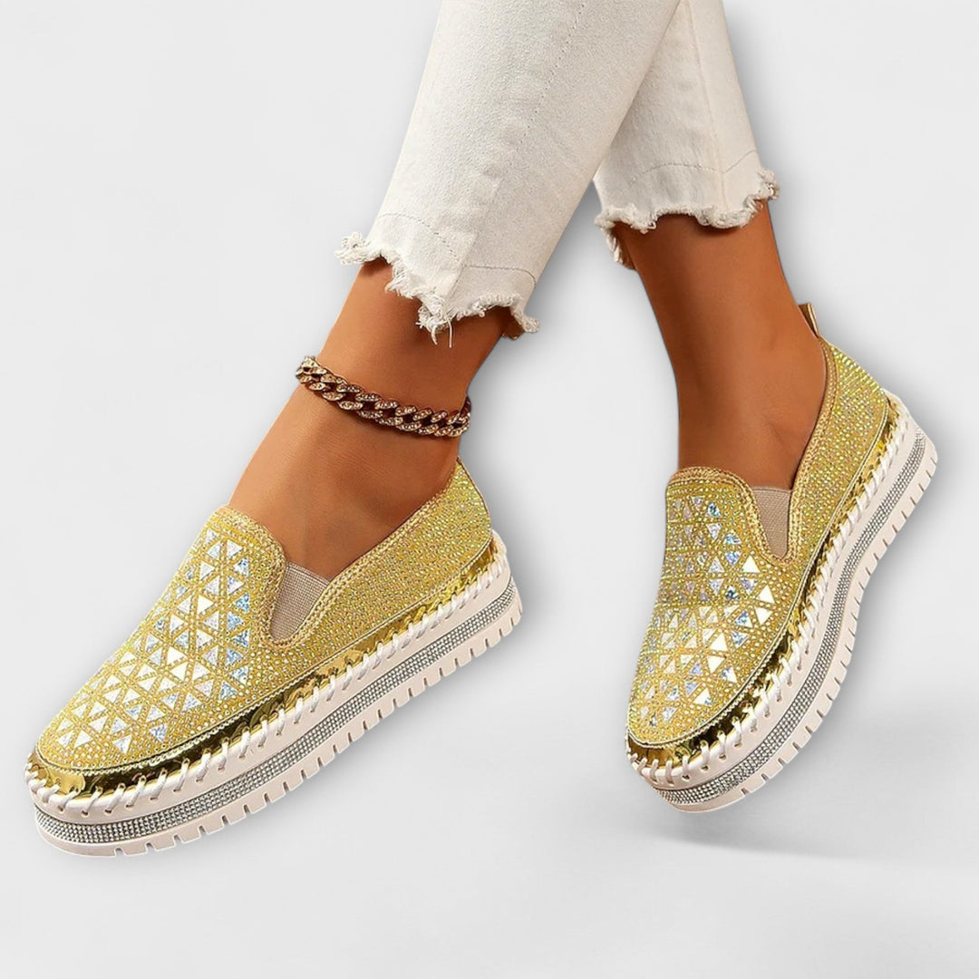 Vada | Slip-ons med lyxigt glansmönster