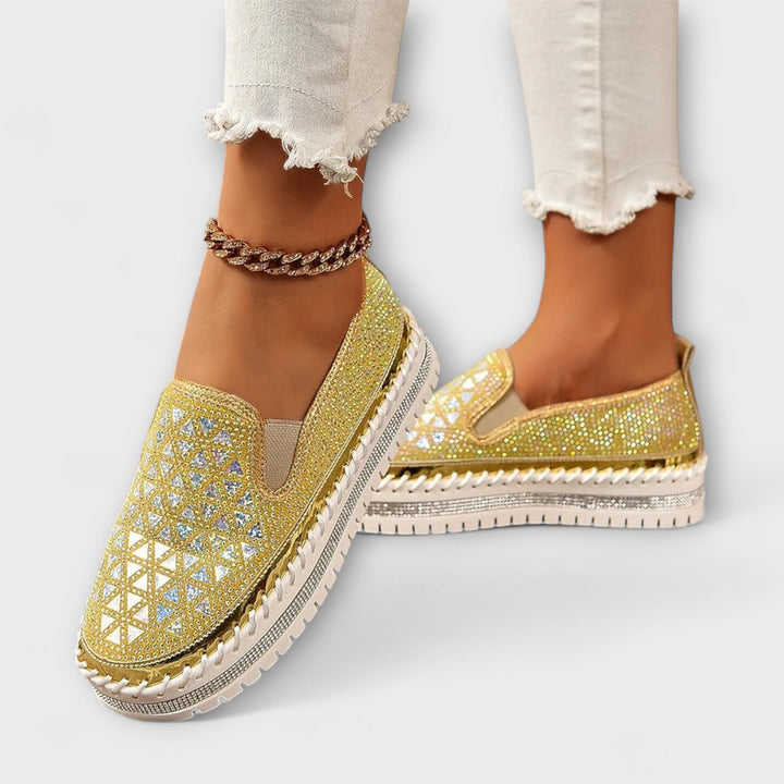 Vada | Slip-ons med lyxigt glansmönster