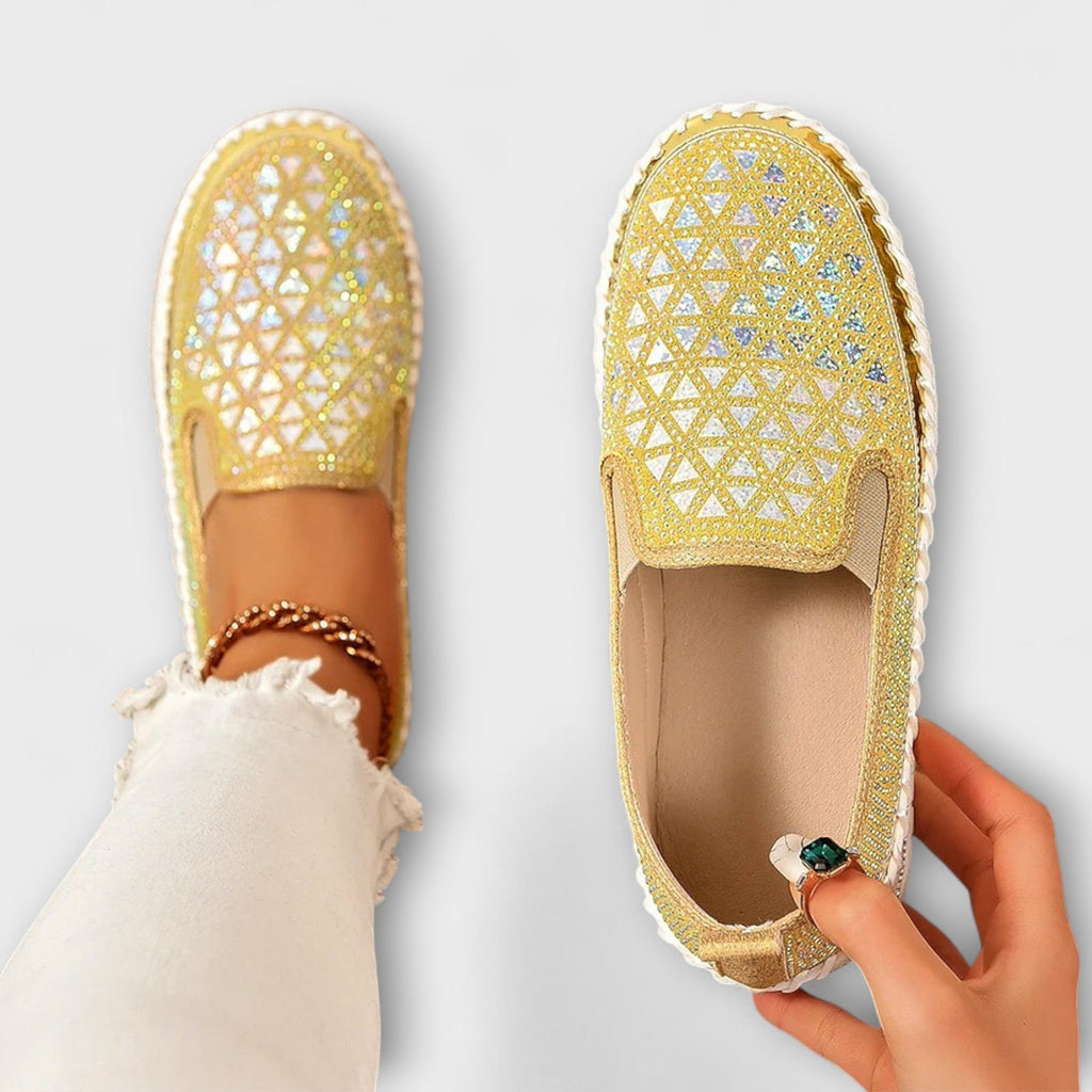 Vada | Slip-ons med lyxigt glansmönster