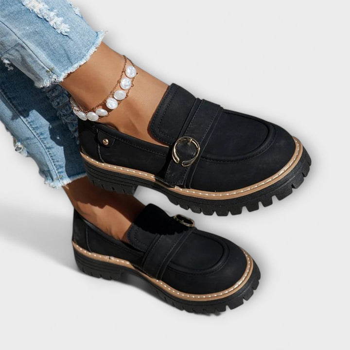 Lora – Avslappnade Loafers med Rund Tå