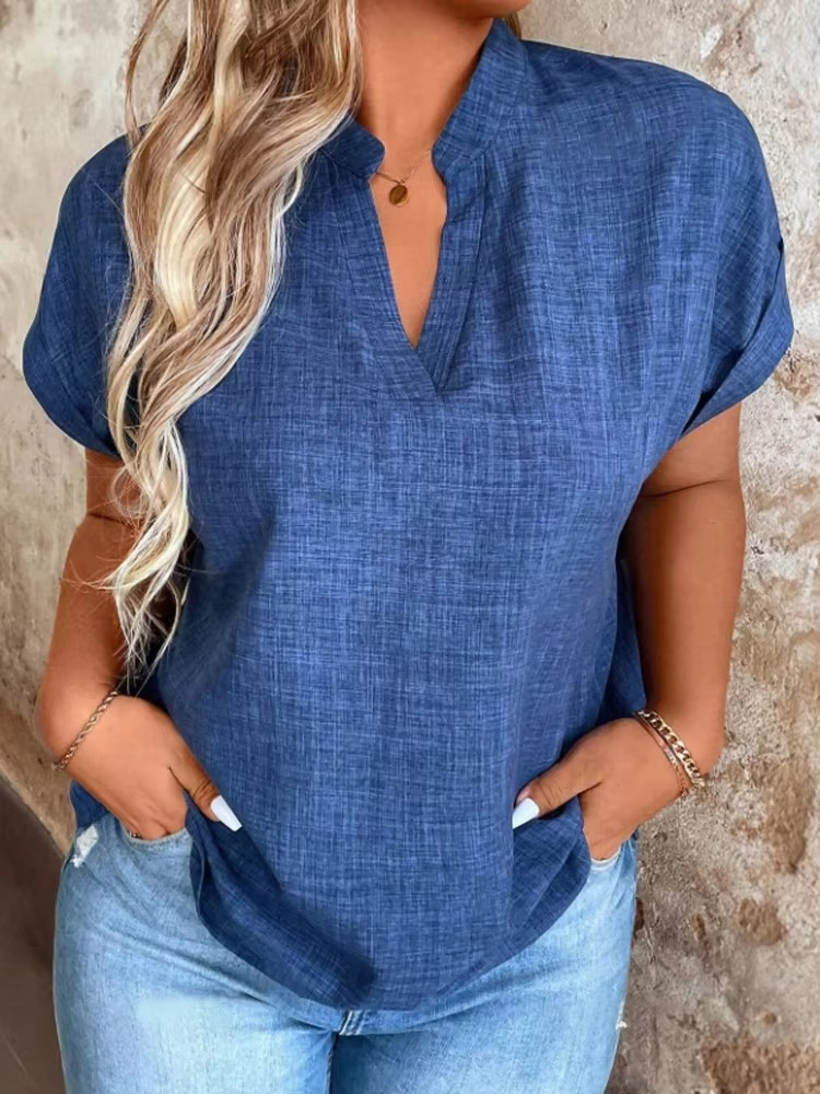 LANA™ | Elinor – Topp med mjukt fall och avslappnad v-ringning