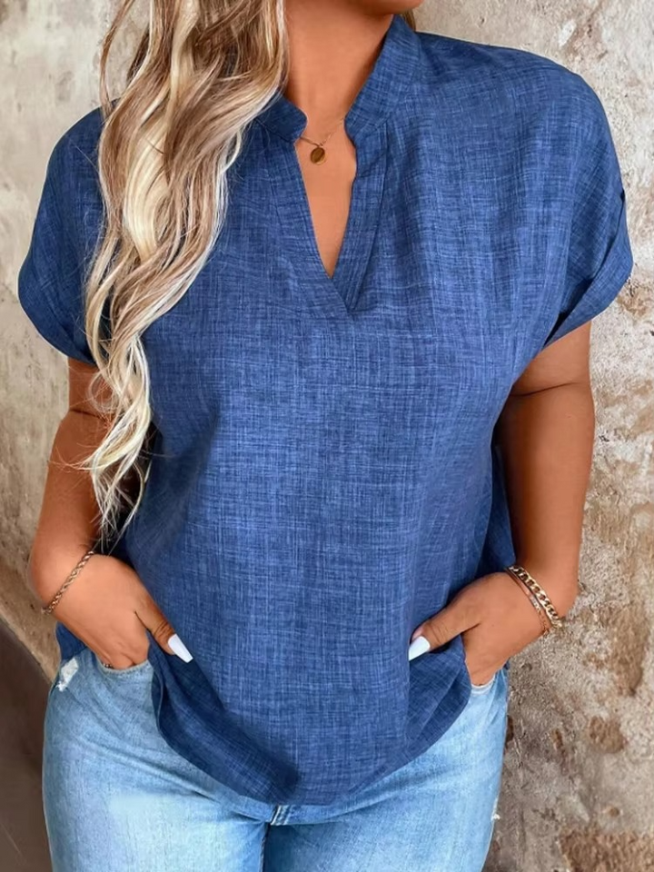 LANA™ | Elinor – Topp med mjukt fall och avslappnad v-ringning