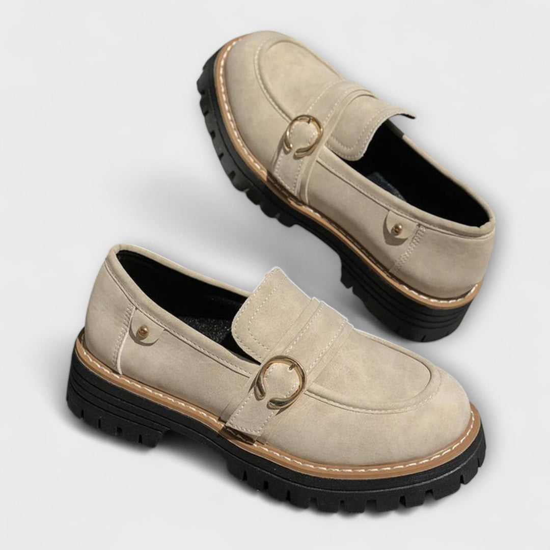 Lora – Avslappnade Loafers med Rund Tå