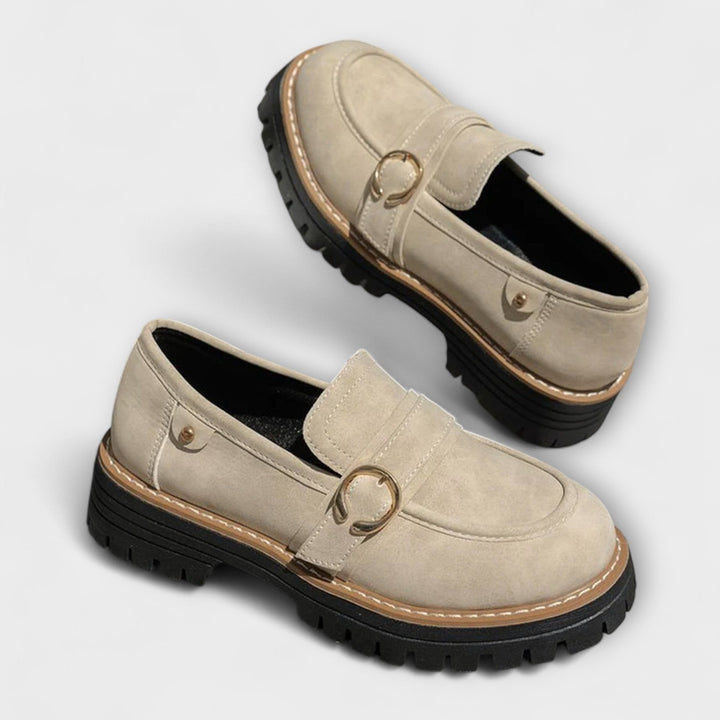 Lora – Avslappnade Loafers med Rund Tå