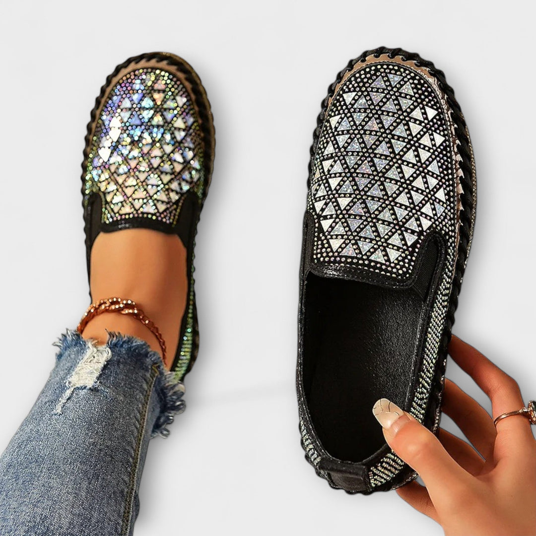 Vada | Slip-ons med lyxigt glansmönster