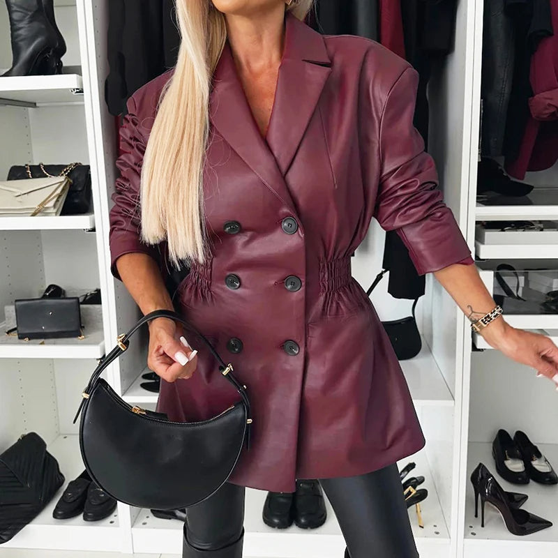 Lily™ - Chic Dubbelt Knäppt Blazer