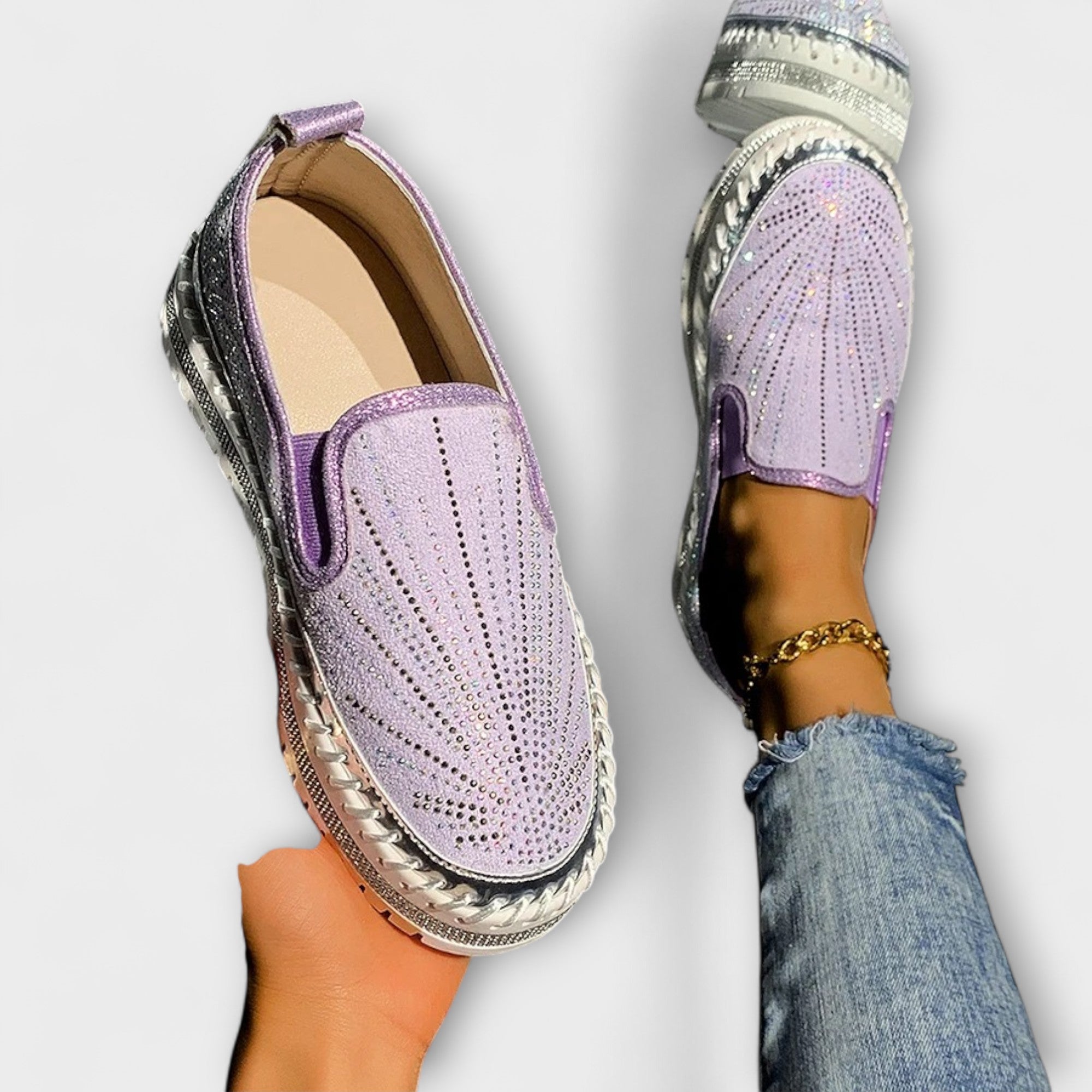 Sable | Slip-on med glittrande sten detaljer