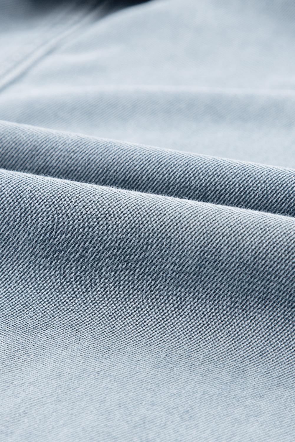 LANA™ | Isabelle - Denimklänning med eleganta, korta fladdermusärmar