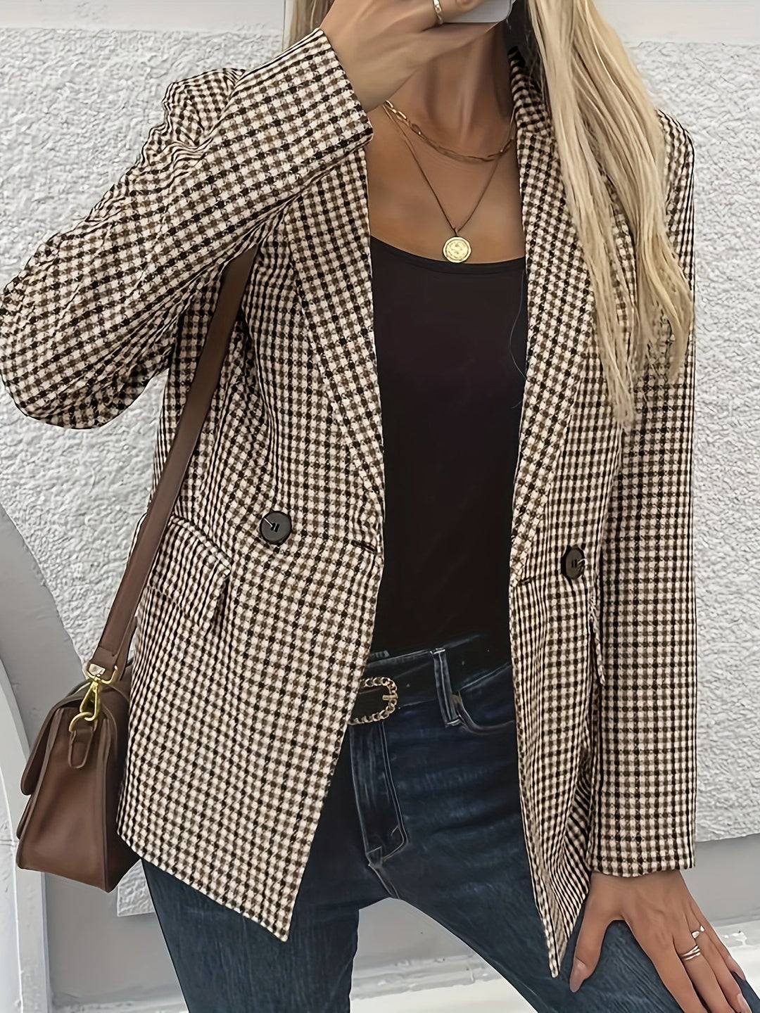 Luna™ - Elegant Rutigt Blazer