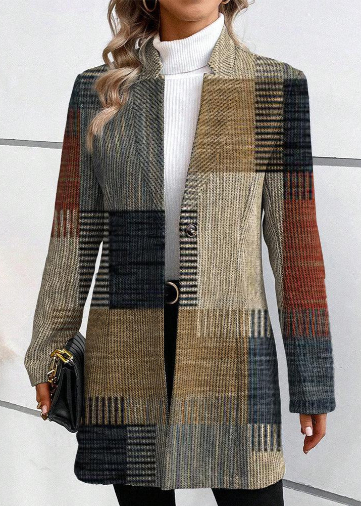 Lina™ - Elegant Blazer Med Mönster