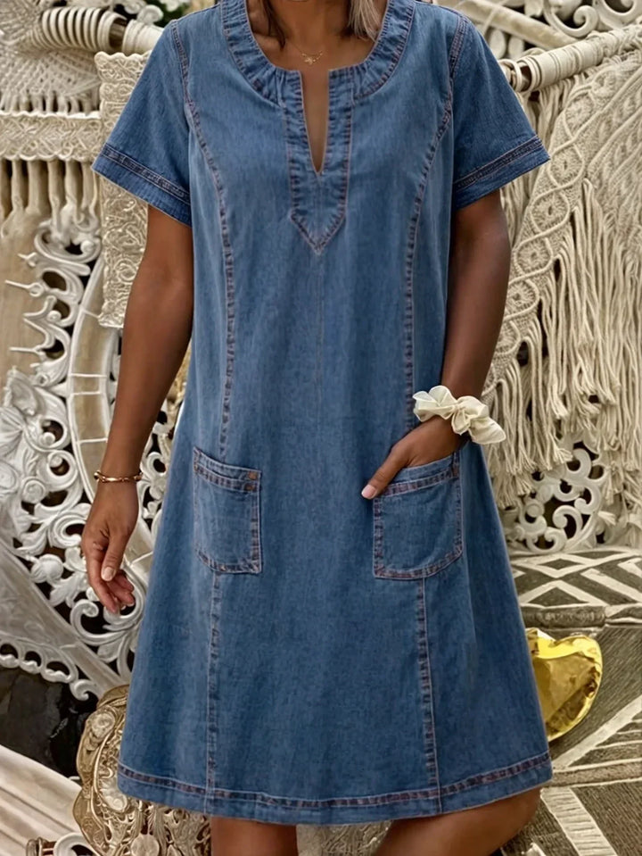 Mandy® | Mjuk Denimklänning
