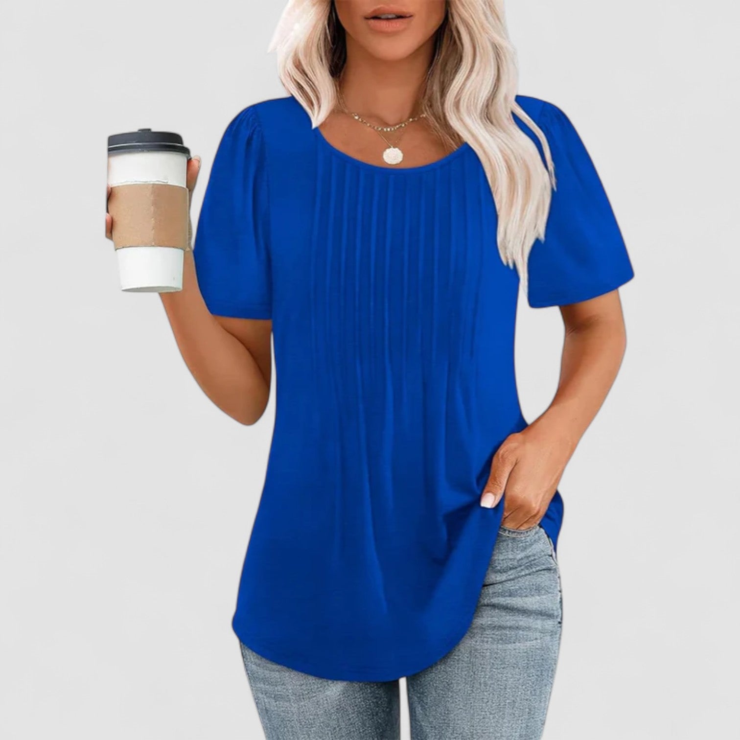 LANA™ | Linna – Långärmad blus i mjuk viskos