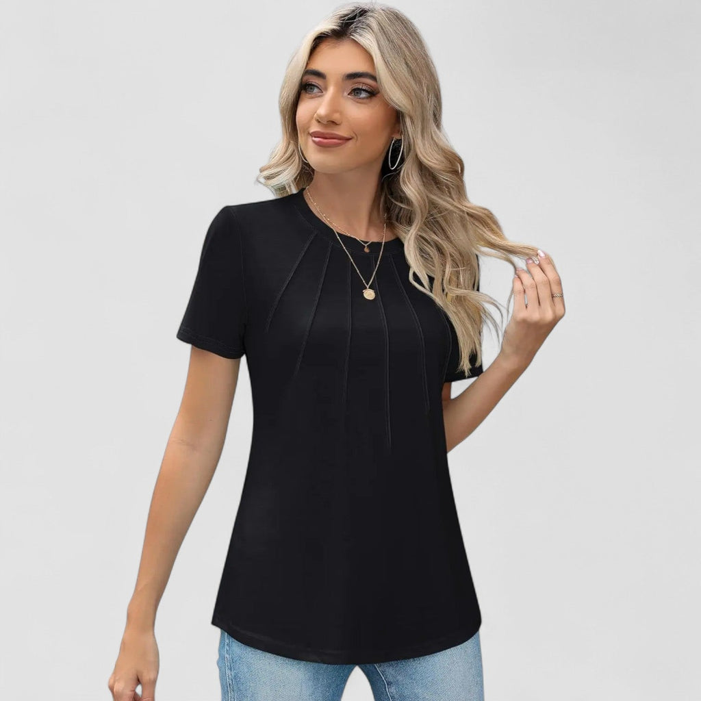 LANA™ | Noelie – Kortärmad topp med sömdetaljer