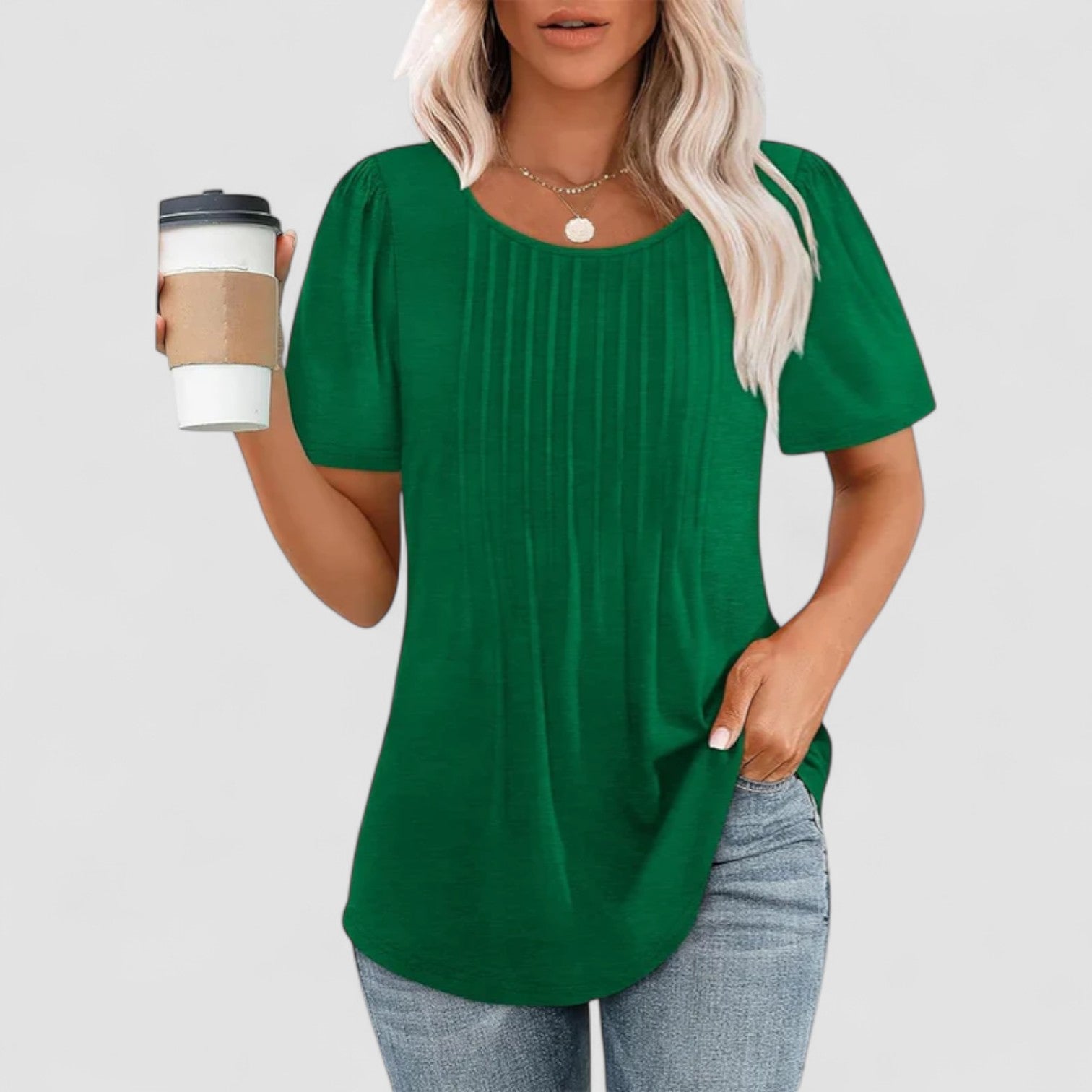 LANA™ | Linna – Långärmad blus i mjuk viskos