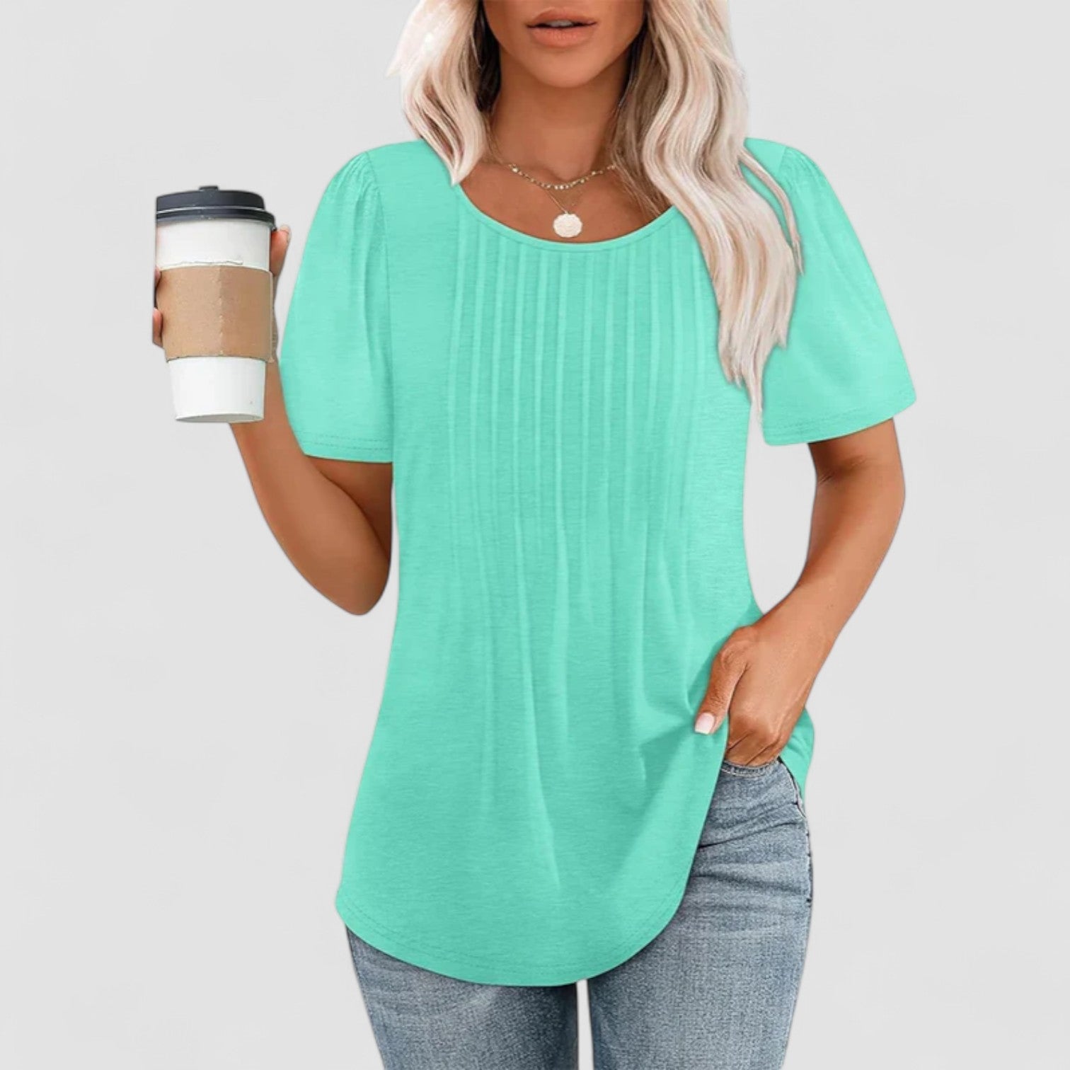 LANA™ | Linna – Långärmad blus i mjuk viskos