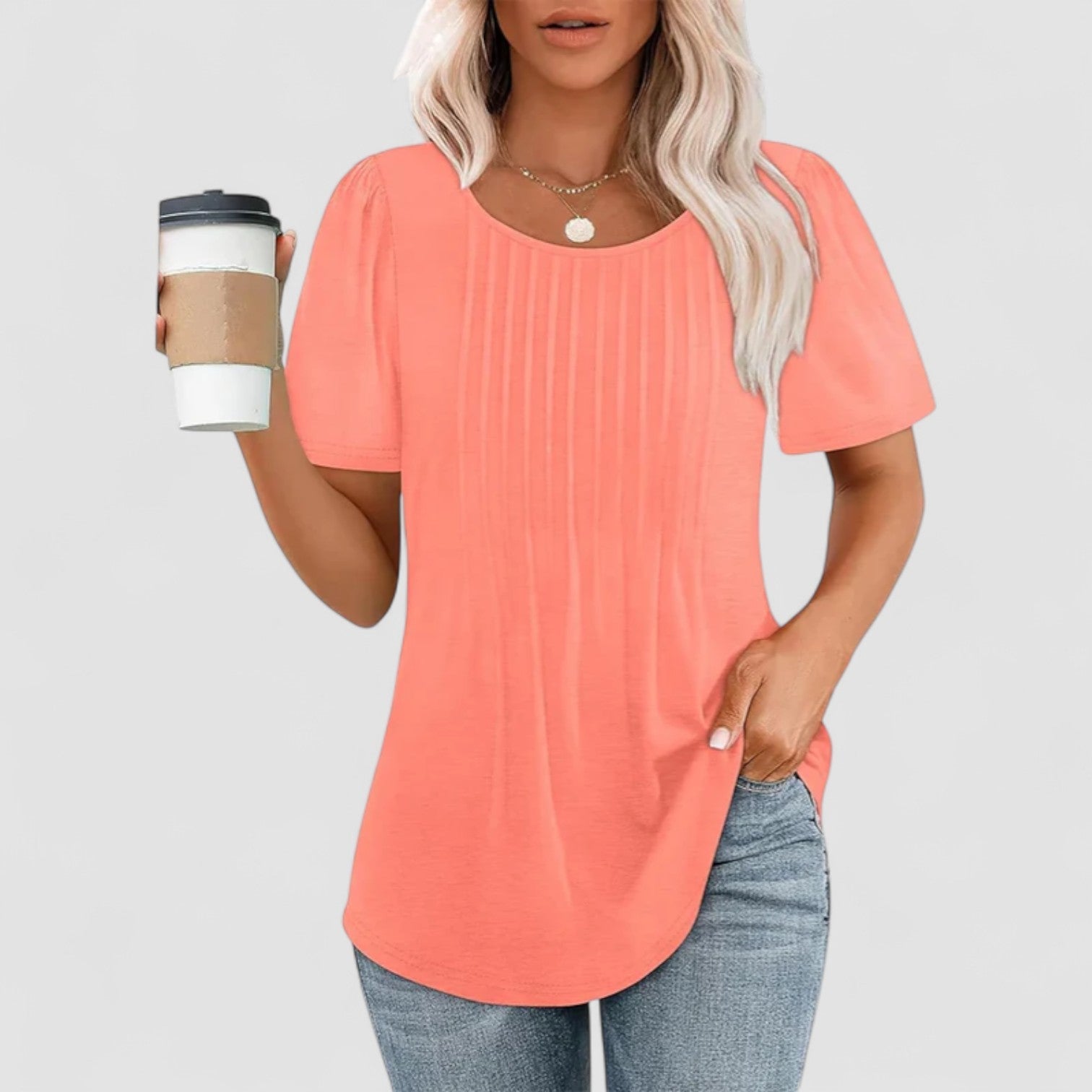 LANA™ | Linna – Långärmad blus i mjuk viskos