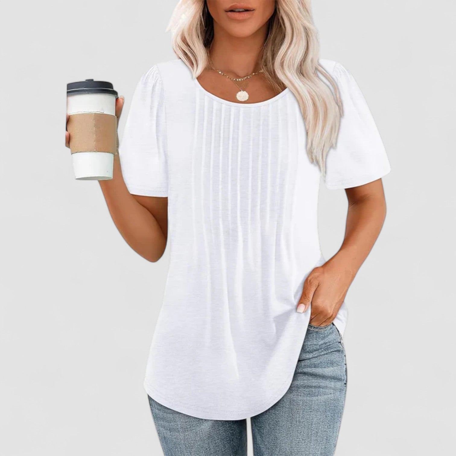 LANA™ | Linna – Långärmad blus i mjuk viskos