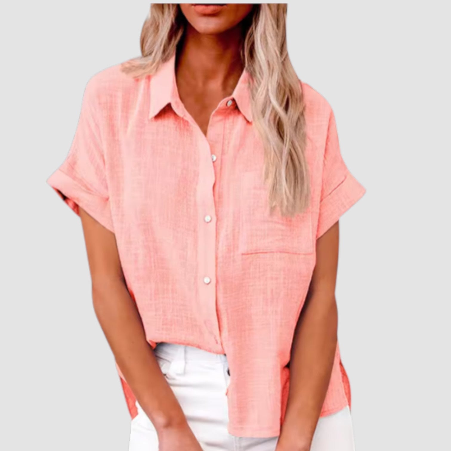 LANA™ | Lova – Kortärmad skjorta i mjuk viskosblandning