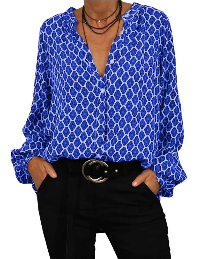 Isabella – Klassisk Dam V-ringad Blus