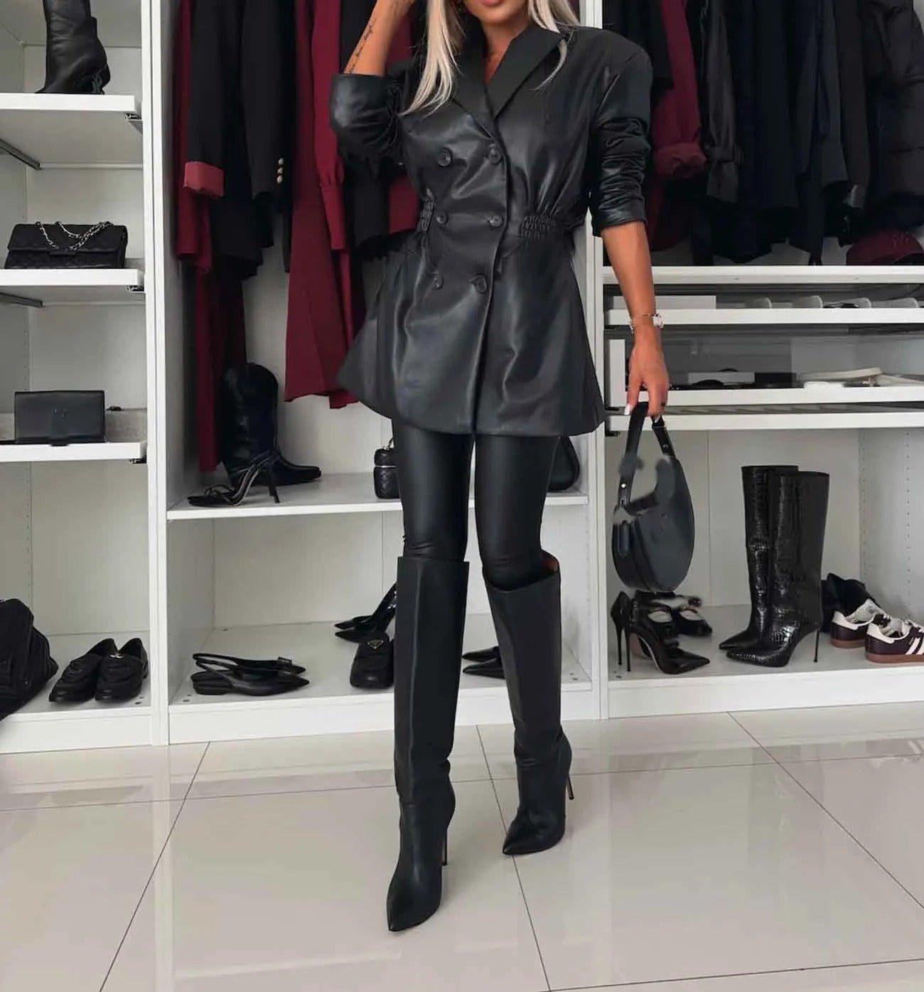 Lily™ - Chic Dubbelt Knäppt Blazer