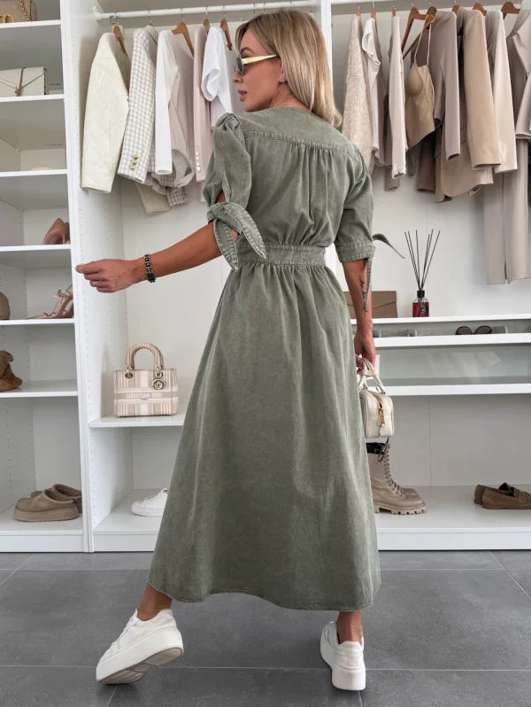Ella™  | Strålande denimklänning