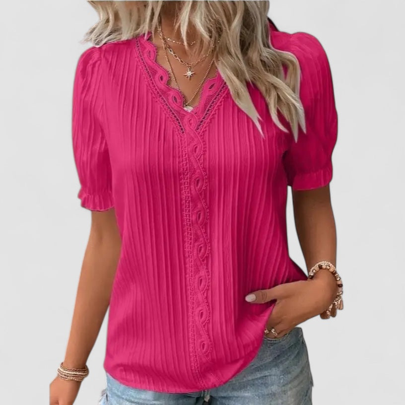 LANA™ | Mira – Feminin topp med spetsdetaljer